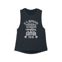 Adventures & Coffee - Women's Flowy Scoop Muscle Tank